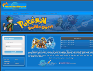 pokemonbattlequest.net screenshot