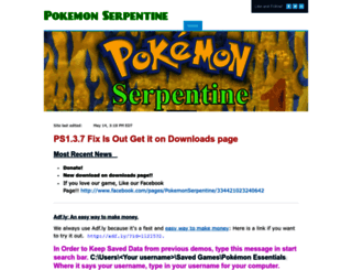 pokemonserpentine.weebly.com screenshot