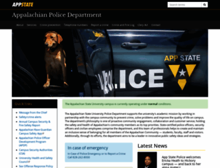police.appstate.edu screenshot