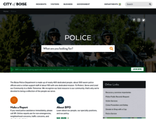 police.cityofboise.org screenshot