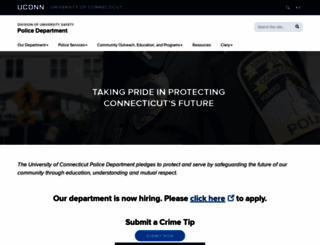 police.uconn.edu screenshot