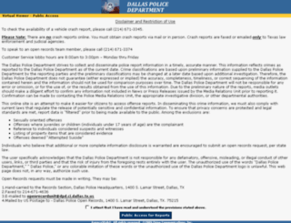 policereports.dallaspolice.net screenshot