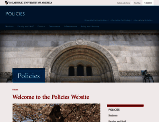 policies.catholic.edu screenshot