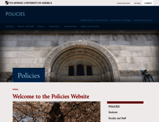 policies.cua.edu screenshot