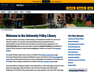 policy.nau.edu screenshot