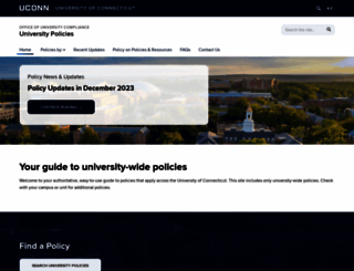policy.uconn.edu screenshot