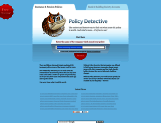 policydetective.co.uk screenshot