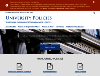 policylibrary.columbia.edu screenshot