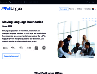 polilingua.co.za screenshot