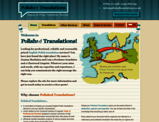 polishedtranslations.co.uk screenshot