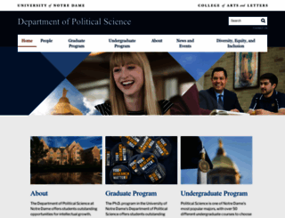 politicalscience.nd.edu screenshot