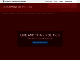 politics.cua.edu screenshot