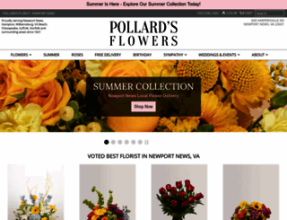 pollardsflorist.com screenshot