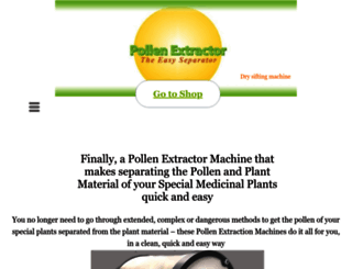 pollenextractor.com screenshot