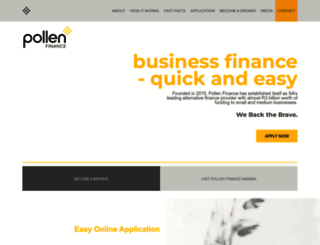 pollenfinance.co.za screenshot