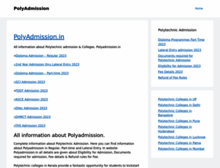 polyadmission.in screenshot