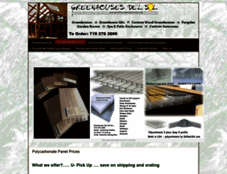 polycarbonate.greenhousesandsunrooms.com screenshot