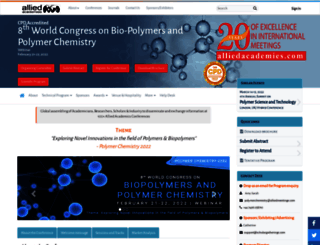polymerchemistrycongress.alliedacademies.com screenshot