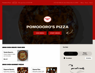 pomodorospizzamenu.com screenshot