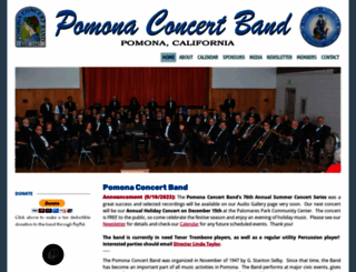 pomonaconcertband.org screenshot