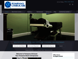 pompanochirocare.com screenshot