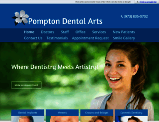 pomptondentalarts.com screenshot