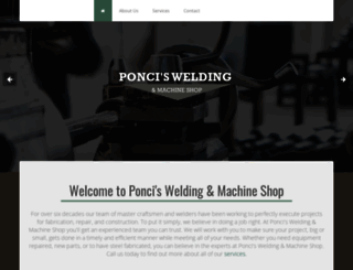 ponciswelding.com screenshot