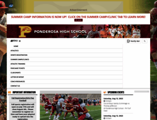 ponderosaathletics.com screenshot