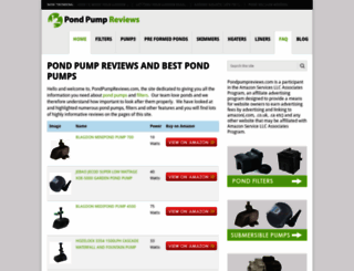 pondpumpreviews.com screenshot