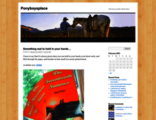 ponyboysplace.com screenshot