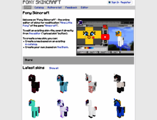 ponyskincraft.com screenshot