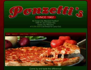 ponzettispizza.com screenshot