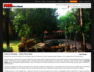 poojaresortwada.com screenshot