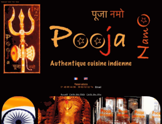 poojarestaurant.com screenshot