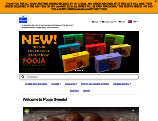 poojasweets.com screenshot