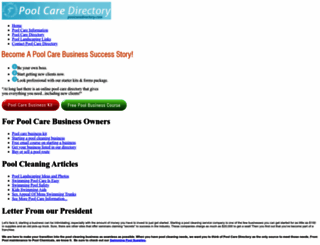poolcaredirectory.com screenshot