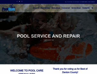 poolcarespecialists.com screenshot