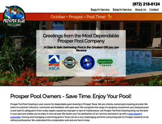 poolcleaningprosper.com screenshot