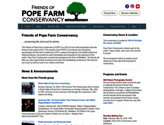 popefarmconservancy.org screenshot