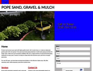 popesandgravelandmulch.com screenshot