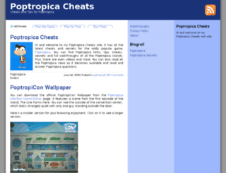 poptropicacheats.net screenshot