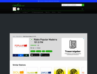 popularmadeira.radio.net screenshot