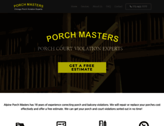 porchmasterschicago.com screenshot