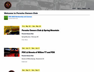 porscheclub.motorsportreg.com screenshot