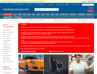 porscheshop.co.uk screenshot