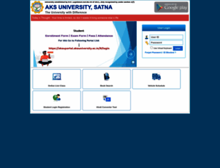 portal.aksuniversity.com screenshot