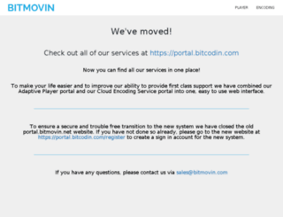 portal.bitmovin.com screenshot