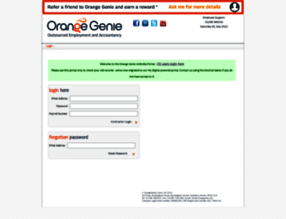 portal.orangegenie.com screenshot