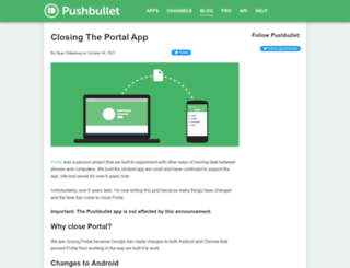 Portal by pushbullet как пользоваться