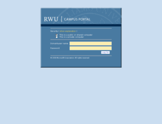portal.rwu.edu screenshot